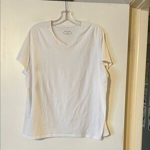 Champion white v-neck short sleeve tee